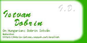 istvan dobrin business card